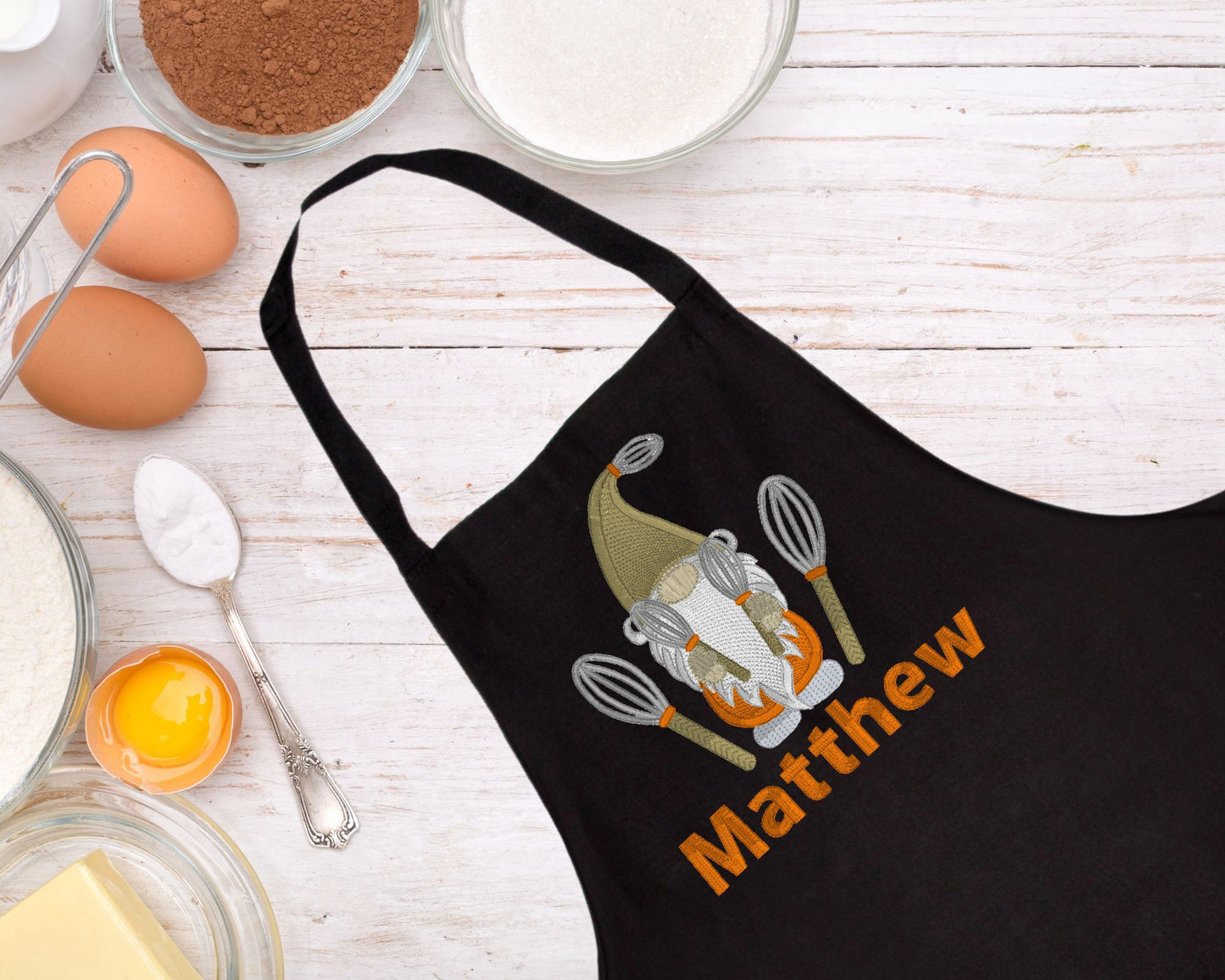Baking Gnome Personalized Embroidered Apron