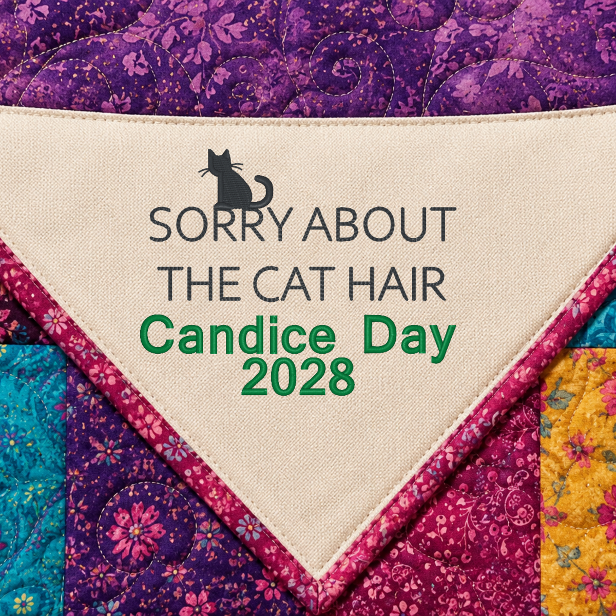 Personalized Embroidered Corner Quilt Label - Choose Your Design