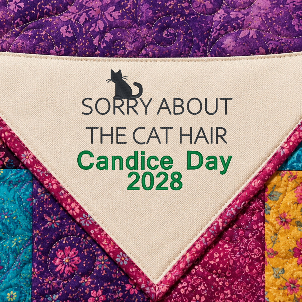 Personalized Embroidered Corner Quilt Label - Choose Your Design