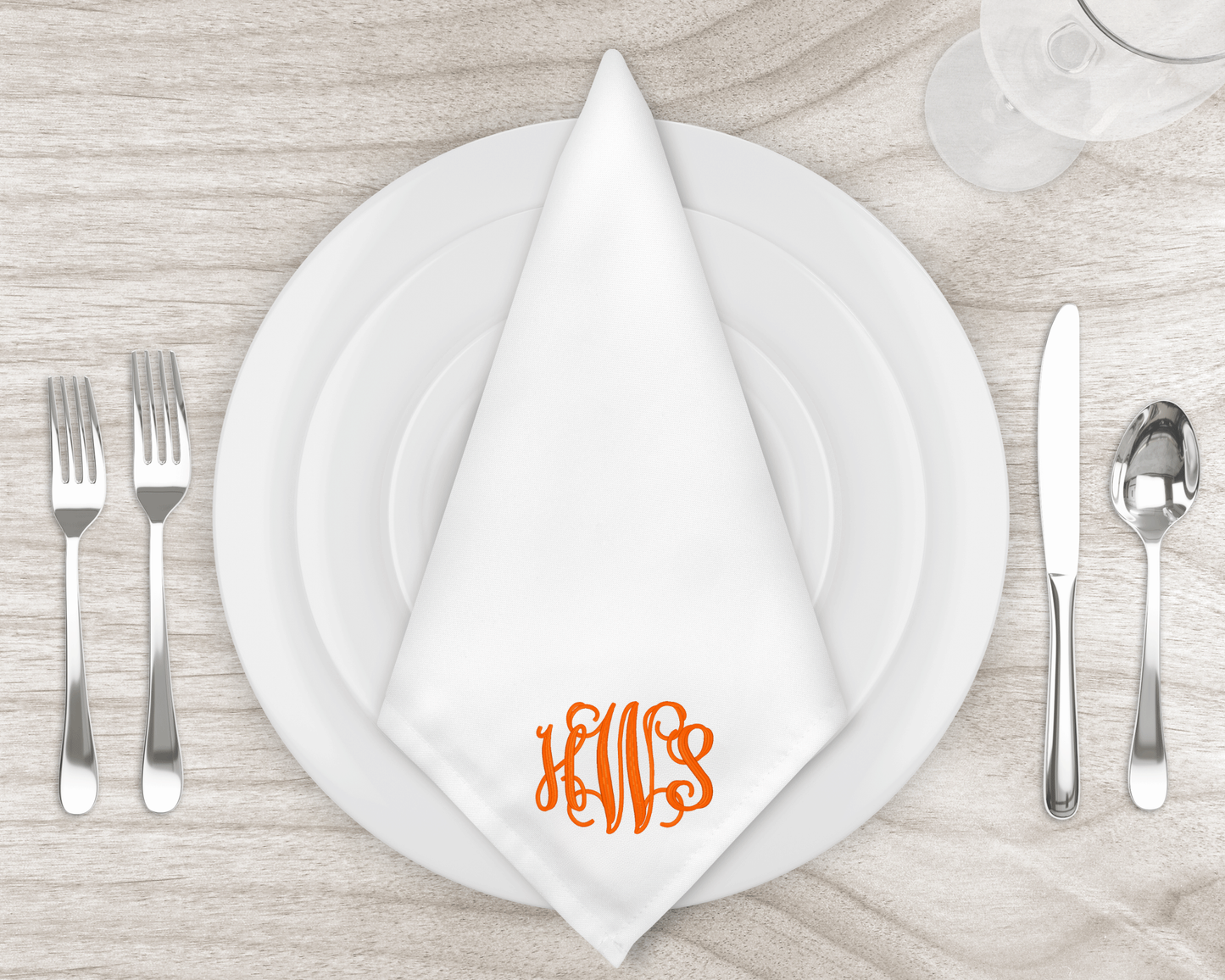 Monogrammed Embroidered Dinner Napkins - Personalized Elegance for Every Meal