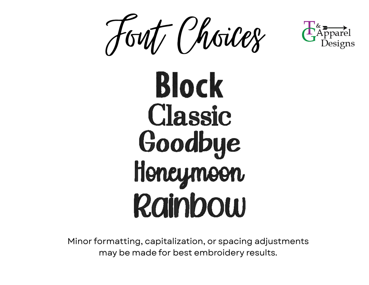 Personalized Embroidered Corner Quilt Label - Choose Your Design