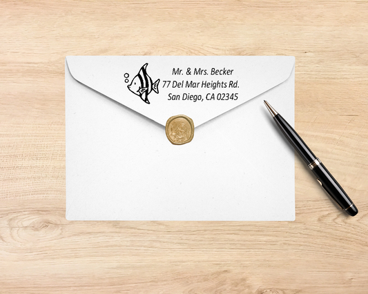 Fish Address Stamp