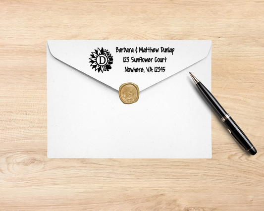 Sunflower Address Stamp
