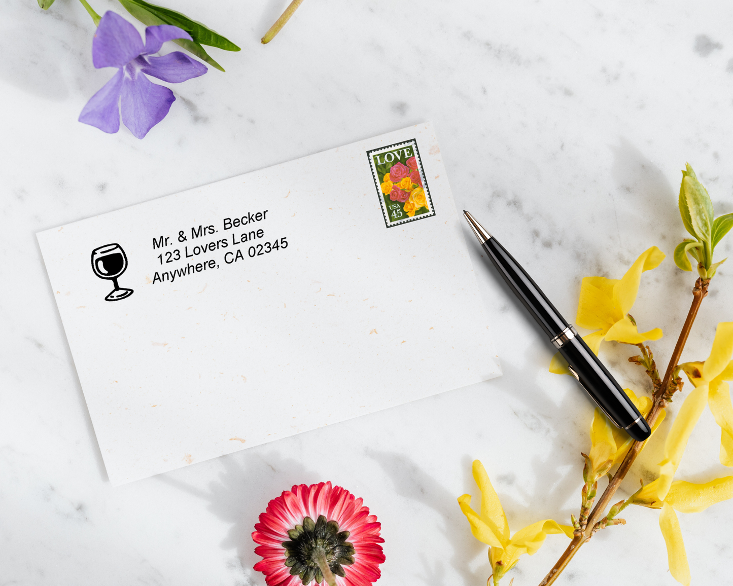 Custom Decorative Address Stamp – Personalized Icon Return Address Stamp