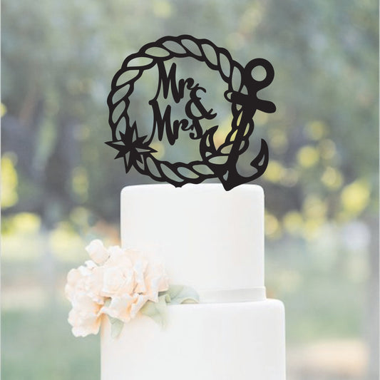 Nautical Anchor Cake Topper