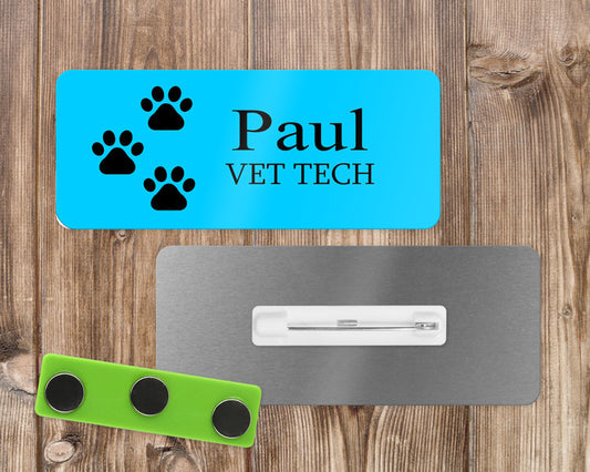 Paw Print - Vet - Name Tag