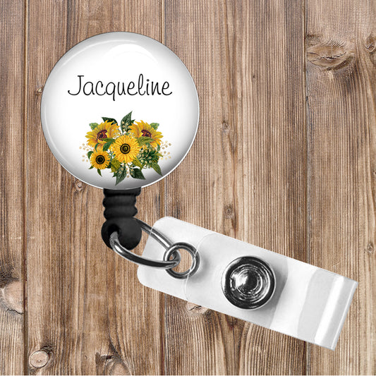 Sunflower Badge Reel